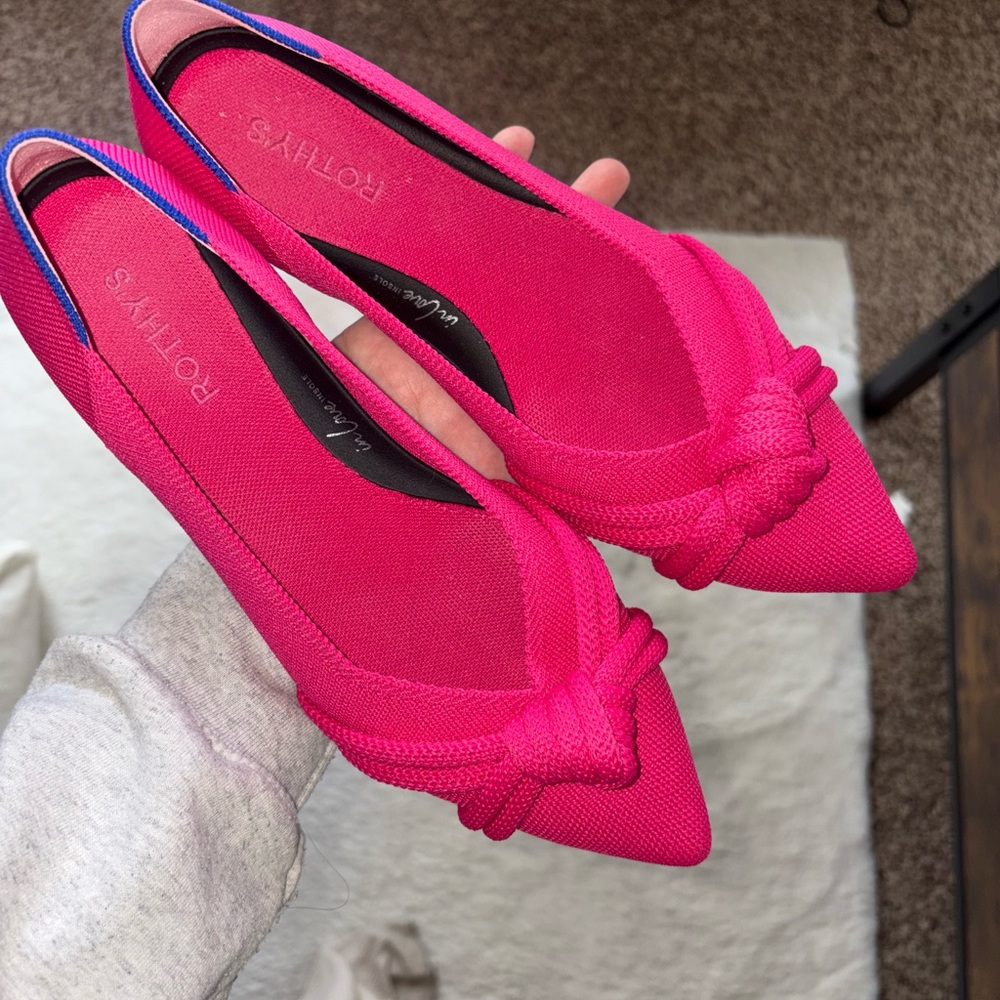 Rothy's Fuchsia Flats The Knot Point II Detail